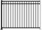 XCEL Fence Black Steel AntiRust Fence Panel Vail Style DIY Installation Fence Kit, Outdoor Fencing for Yard, Garden, 3Rail Rackable, Include a Fence Post, PowderCoated Metal, 6.5Inft W X 5Inft H