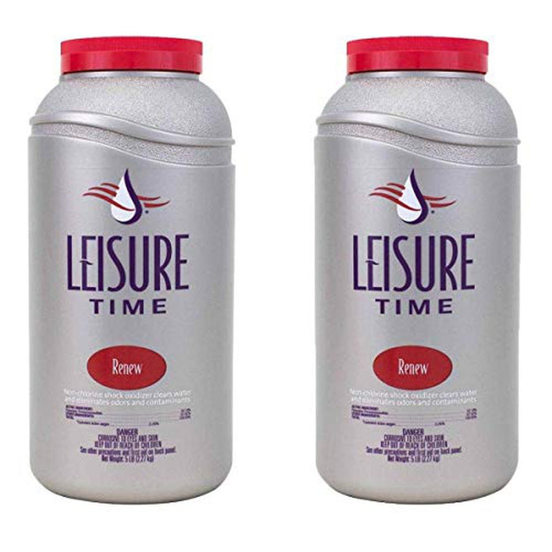 Leisure Time Renew Granular Spa Hot Tub Shock Oxidizer Chemicals, 5 Lb (2 Pack)