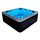 KOOSOM Luxury Hot Tub 5 Person Jakuzi Whirlpool Outdoor Spa Tub Freestanding Bathtub in Garden, 75 Jets Massage for 82-Inch Square with LED Lights, White Cloud + Black