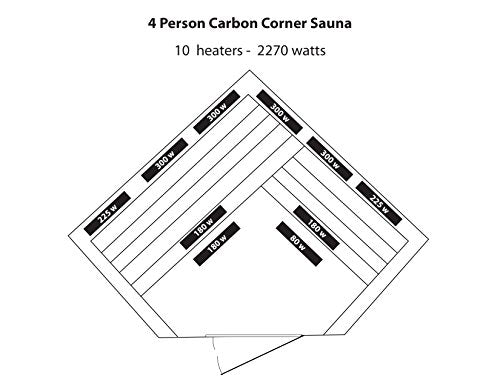 HeatWave BSA2420 4 Person Hemlock Carbon Infrared Sauna