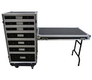 Harmony Cases HC-drawerC Portable Rolling 7 Drawer Production Vendor Show Work Case Table