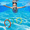 423 Safety Children Swimming Pool Treasure Hunting Diving Torpedo Ring Diamond Set Toy Gift