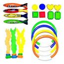 423 Safety Children Swimming Pool Treasure Hunting Diving Torpedo Ring Diamond Set Toy Gift