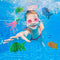 49pcs Diving Pool Toys, Underwater Sinking Toys, Summer Swimming Pool Game Sets Includes Diving Rings Sticks Bandits Diving Toy Balls Octopuses Fishes and Pirate Treasures, for 8-12 Adult Kid Girl Boy