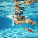 4pc Underwater Plastic Throwing Diving Torpedo Toys,Underwater Diving Torpedo Bandits, Swimming Pool Toy,Fun Water Games Training Gift Set for Boys and Girls (4pcs)