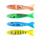 4PCS Throwing Torpedo Toy Torpedo Rocket Kids Underwater Dive Sticks Funny Bathing Toy 4 Colors Summer Pool Diving Game
