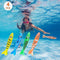 4PCS Throwing Torpedo Toy Torpedo Rocket Kids Underwater Dive Sticks Funny Bathing Toy 4 Colors Summer Pool Diving Game