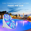 40W Color Changing LED Pool Light Bulb, Allisable 120V RGB LED Swimming Pool Light Bulb, Replacement for Pentair Hayward Light Fixture, Color Memory, Remote Control and Switch Control