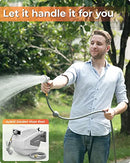 Ayleid Retractable Garden Hose Reel,3/5 in x 65 ft Wall Mounted Hose Reel, with 9- Function Sprayer Nozzle, Any Length Lock/Slow Return System/Wall Mounted/180°Swivel Bracket (Grey)