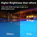 itkidboy Pool Lights with Remote Control, 120V 45W RGB Color Changing LED Pool Light for Inground Swimming Pool at Night, E26 Replacement Bulb Fit in for Pentair and Hayward Pool Light Fixtures