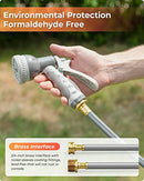 Ayleid Retractable Garden Hose Reel,3/5 in x 65 ft Wall Mounted Hose Reel, with 9- Function Sprayer Nozzle, Any Length Lock/Slow Return System/Wall Mounted/180°Swivel Bracket (Grey)