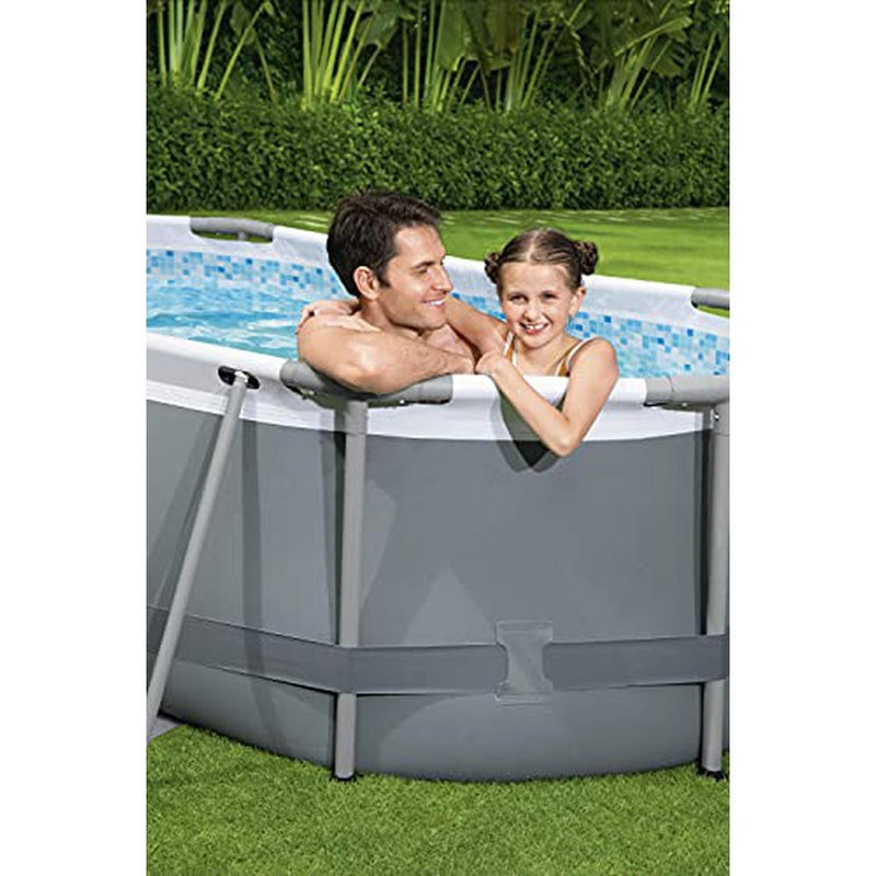 Bestway Oval Above Ground Pool Set (10' x 6'7" x 33")| Includes Filter Pump & ChemConnect Dispenser