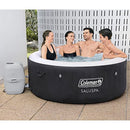 Coleman SaluSpa Round 2 to 4 Person Inflatable Outdoor Hot Tub Spa with 60 Soothing Air Jets, Filter Cartridges, and Insulated Cover, Black