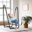 TOREVSIOR Hammock Chair with Stand,Heavy-Duty Hanging Chair with Stand, for Indoor Outdoor,Sturdy Swing Chair with Stand Max Load 350 pounds…