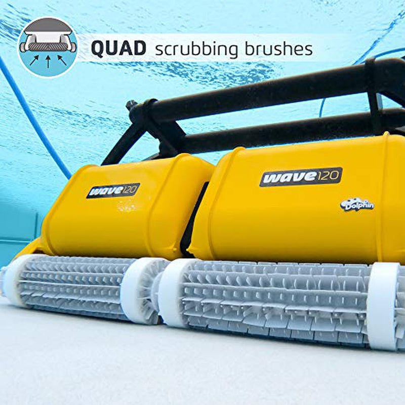 DOLPHIN Wave 120 Commercial Robotic Pool Cleaner with Caddy, Engineered for Unmatched Pool Cleaning Performance, Ideal for Commercial Swimming Pools up to 121 Feet…
