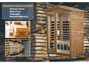 LTCCDSS Outdoor Far Infrared Sauna Low EMF Sauna 2-3 Person | Withstand Temp -5℉-104℉, Outdoor Indoor Wooden Sauna Room for Home-9 Low EMF Heaters-Canadian Hemlock-Chromotherapy-Bluetooth Speaker