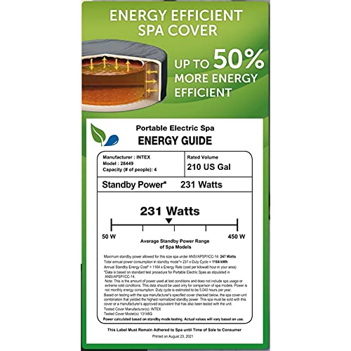 Intex 28449EP PureSpa Plus 4 Person Portable Inflatable Square Hot Tub Spa with 170 Bubble Jets and Built in Heater Pump, Greystone