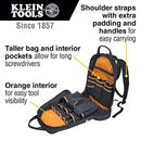 Klein Tools 55421BP-14 Tool Bag Backpack, Heavy Duty Tradesman Pro Tool Organizer / Tool Carrier with 39 Pockets and Molded Base