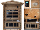 LTCCDSS Outdoor Far Infrared Sauna Low EMF Sauna 2-3 Person | Withstand Temp -5℉-104℉, Outdoor Indoor Wooden Sauna Room for Home-9 Low EMF Heaters-Canadian Hemlock-Chromotherapy-Bluetooth Speaker