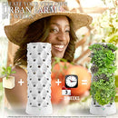 Nutraponics Hydroponics Tower - Hydroponics Growing System for Indoor Herbs, Fruits and Vegetables - Aeroponic Tower with Hydrating Pump, Timer, Adapter, Seeding Bed & Net Pots (48 Pots)