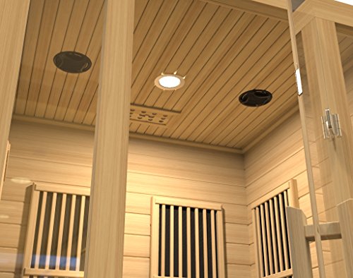 BOTARO Maxxus Saunas MX-J206-01 Seattle Carbon Far Infrared Sauna for 2 Persons, Hemlock Wood