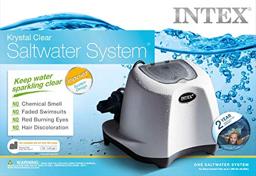 INTEX 26667EG QS500 Krystal Clear Saltwater System with E.C.O. (Electrocatalytic Oxidation) for up to 7000 Gallon Above Ground Pools