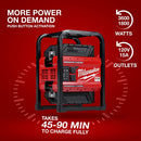 Milwaukee Power Station MXF002-2XC - MX Fuel generator Generators for Home & Outdoor Use 3600W/1800W Battery Pack, Portable Power Bank with 2 Batteries, 120V 15A AC Outlets