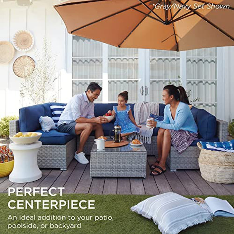 Best Choice Products 7 Piece Modular Outdoor Sectional Wicker Patio Fu