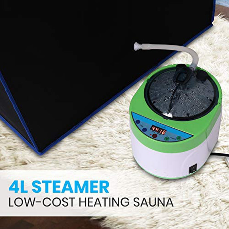 SereneLife SLISAU35BK Full Size Portable Steam Sauna –Personal Home Spa, with Remote Control, Foldable Chair, Timer
