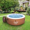 Coleman Ponderosa SaluSpa 2 to 4 Person Inflatable Round Outdoor Hot Tub Spa with 120 Soothing AirJets, Filter Cartridges, and Insulated Cover, Orange