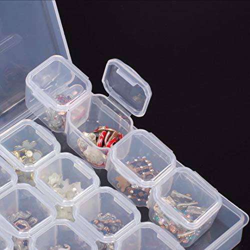 5D Diamond Painting Accessories 28 Grids Embroidery Craft Bead Pill Storage Boxes，1PCS