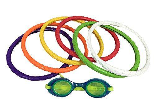 6 Assorted Colors Drive Rings with Googgles
