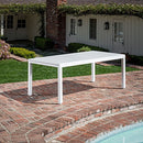 Mōd Furniture Mod HARPDN9PC-WHT Harper 9-Piece Set with 8 Sling Chairs and a 40" x 118" Expandable Dining Table Outdoor Furniture, White