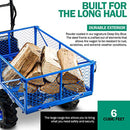 Landworks Utility Service Cart Wheelbarrow Power Wagon Super Duty Electric 48V DC Li-Ion Battery Powered 500LBS Load & 1000LBS+ Hauling Capacity Farm & Garden Dump w/All Purpose Modular Cargo Bed