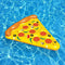 72" Inflatable Yellow and Orange Pizza Slice Swimming Pool Float Raft