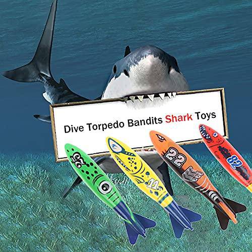 8 Pcs Diving Toys Throwing Underwater Gliding Shark Swimming Glides Toys Swimming Pool Toy Gliding Shark Throwing Torpedo
