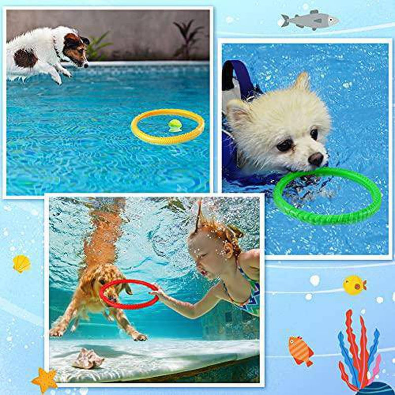 8 Pieces Colorful Water Diving Toys for Kids Ring Toss Set Outdoor Toss Rings Underwater Swimming Pool Dive Rings Training Accessory Grab Toy for Party Speed and Agility Practice Games, 5.51 Inches