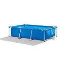9.8ft x 29.5in Rectangular Frame Above Ground Swimming Pool with Filter Pump