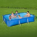9.8ftx 6.6ft x 2.2ft Rectangular Frame Above Ground Swimming Pool Outdoor Lounge Pool for Adults Kids