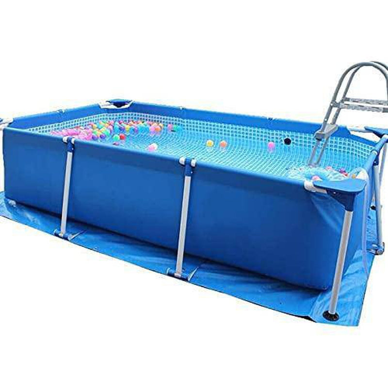 Above Ground Easy Set Pool for Kids Adults, Portable Rectangular Metal Frame Swimming Pool Super Large Bracket Swimming Pool for Childrens Adults - 3x2x0.7m