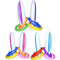 ADSE Inflatable Bunny Ear Ring Toss Game (3 Sets and 12 Rings), Blue, Pink, Purple, Red, Green Bunny Ears, Used for Inflatable Interactive Games, Indoor and Outdoor Pool Party Games