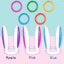 ADSE Inflatable Bunny Ear Ring Toss Game (3 Sets and 12 Rings), Blue, Pink, Purple, Red, Green Bunny Ears, Used for Inflatable Interactive Games, Indoor and Outdoor Pool Party Games
