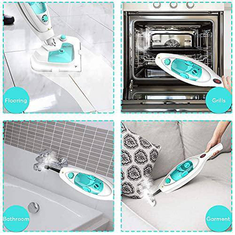 Aiper Smart Steam Mop 14 in 1 ,With Multifunctional Removable Handheld Steamer,Floor Steamer for Hardwood and Tile,Lightweight Steam Mops for Laminate Floor,Wood Floor Mop Steam , 2pcs Mop Pads