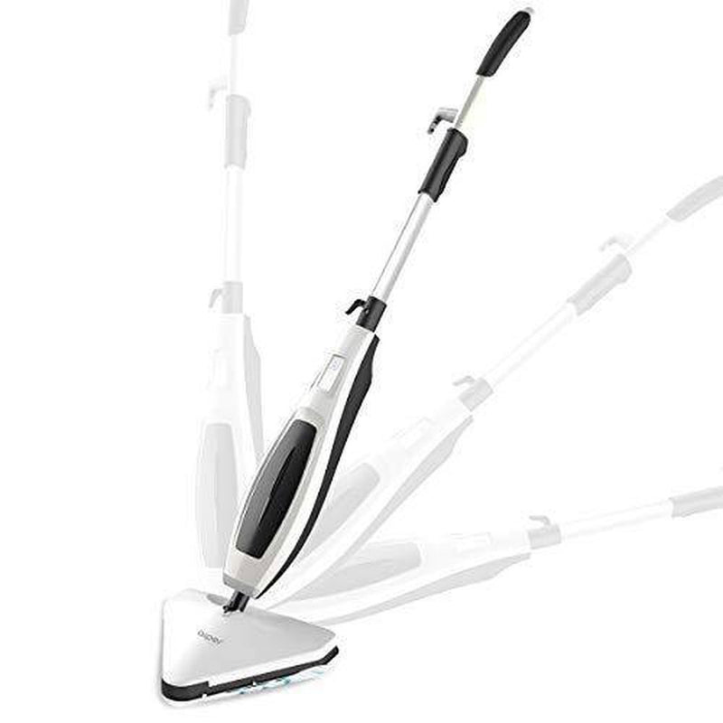 AIPER SMART Steam Mop, 450ml Water Tank, 23ft Power Cord, Heating Up in 15 Seconds, Steam Cleaner with 2pcs Washable Steam Mop, Lightweight Steam Cleaner for Hardwood Floor, Tile, Liminate, Wooden Floor and Carpet