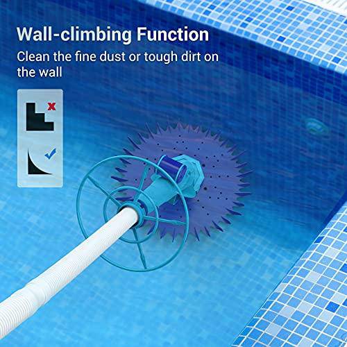 AIPER SMART Suction Pool Vacuum Cleaner, Climb Wall Suction-Side Cleaner Automatic Pool Sweeper Kreepy Krawly for In-ground Swimming Pools with 20 Hoses Up to 32feet