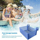 AIZHIYI Swimming Pool Storage Basket for Frame, Big Capacity Hanging Item Container Box for Above Ground Pool, Durable Plastic Pool Accessories for Wallet Phone Clothes Book Drink Eyeglass Holder