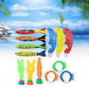 Almencla Pool Diving Toy for Boys Girls Age 3-11 Years Diving Sticks Diving Gems Underwater Games - 13pcs