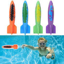 Amonida Beautiful Appearance Bright Color 4Pcs Children Diving Toy, Pvc Children Swimming Toy, Easy To Carry For Swimming Practice Daily Competition(FourColor Mixed)