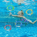 Anu Linen Underwater Diving Toy 4 PCs Large Diving Fish Rings Toy Pool Diving Colorful Training Toy Underwater Fun Toy Dog Pool Toys Pool Toys for Toddlers Kids 3-10 8-12