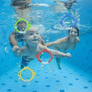 Anu Linen Underwater Diving Toy 4 PCs Small Diving Fish Rings Toy Pool Diving Colorful Training Toy Underwater Fun Toy Dog Pool Toys Pool Toys for Toddlers Kids 3-10 8-12
